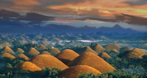 Chocolate Hills in the Bohol province of the Philippines.jpg