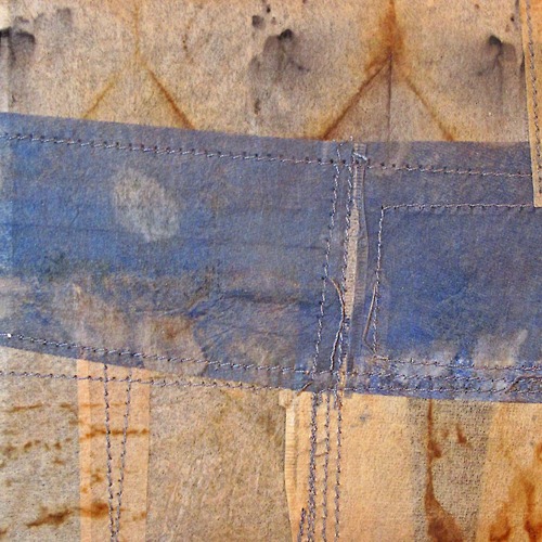 Jennifer Coyne Qudeen tea bag canvas in progress July 23, 2014.jpg