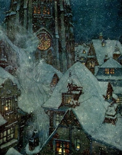 Edmund Dulac lA rEINE DES neiges illust Andersen 1911.jpg
