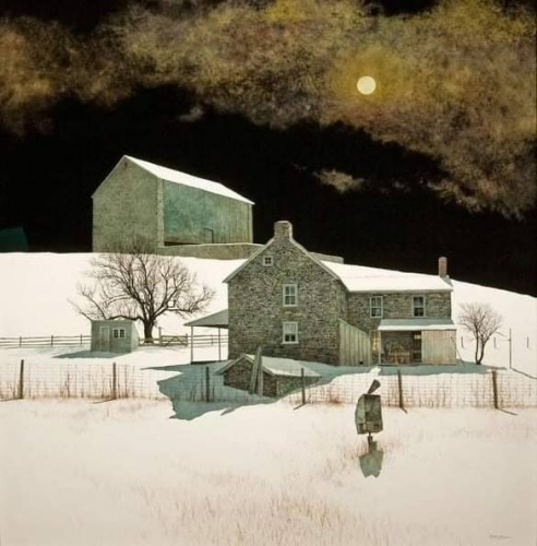 Peter Sculthorpe, Moonlight over the farm - 2009.jpg