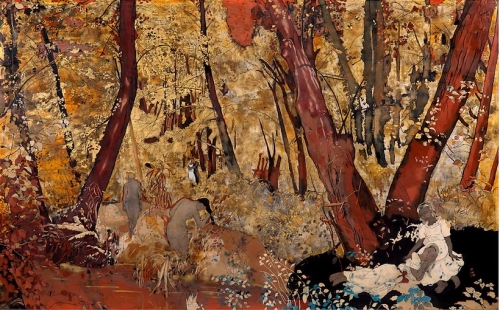 Alix Aymé Baignade en forêt 2 années 50 60.jpg