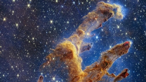 Piliers de la Création capturés par le nouveau télescope James Webb 19 10 2022.jpg