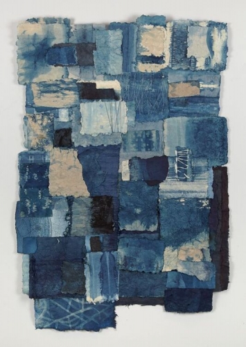 Jennifer Davies - Boro Passage Indigo dyed handmade paper.jpg