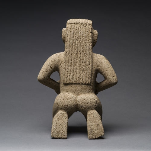 Unknown Pre-Columbian, 'Basalt Figure of a Woman Giving Birth 1.jpg