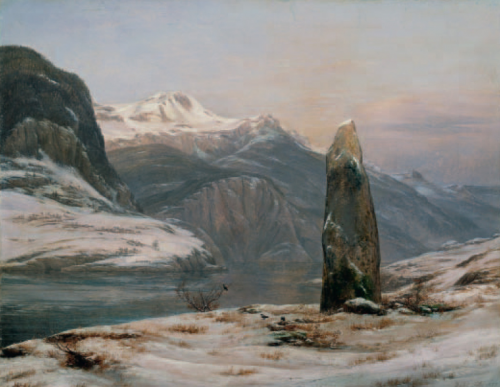 Johann Christian Dahl, Vinter ved Sognefjorden (Winter at Sognefjord), 1827,.png
