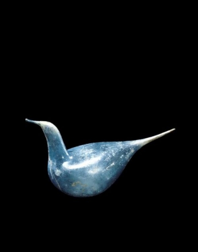 Flacon de parfum en verre romain First century A.D. il fallait chauffer et casser la queue pour y accéder.jpg