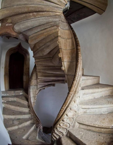 Double spiral staircase in Graz, Austria.jpg