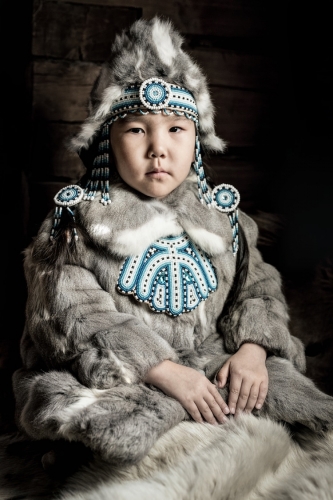 Alexander Khimushin Yakutian Evenki little girl Olenek region among Sakha people.jpg
