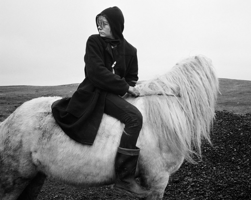 Chris Killip. Boo on a Horse, Seacoal Camp, Lynemouth, Northumberland, 1984,.jpg