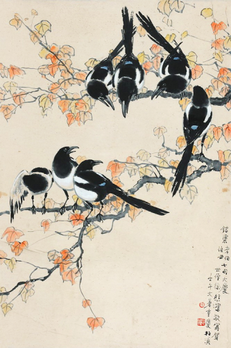 xu beihong 徐悲鴻 (1895-1953) Magpies 00.png
