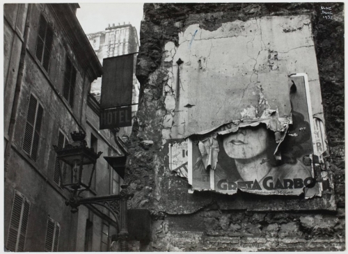 Ilse Bing. Greta Garbo Poster in Paris Ghetto. 1932.jpg
