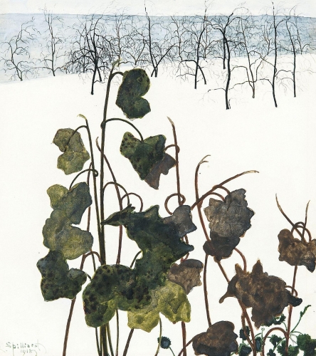 Léon Spilliaert Paysage de neige, lierre et arbres 1915o.jpg