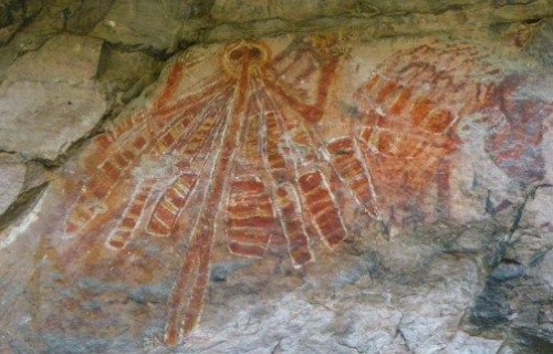 Yinganna the creation mother, female aspect of the Rainbow Serpent represented in Injalak rock art. .jpg