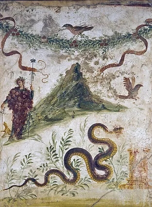 Bacchus et le Vésuve Ier siècle, av. 79, Fresque, 140 x 101 cm - Musée archéologique national, Naples.jpg