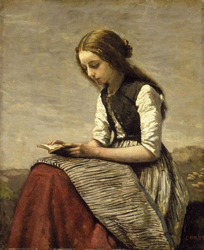 Girl Reading (c.1850-1855) by Jean-Baptiste-Camille Corotn.jpg