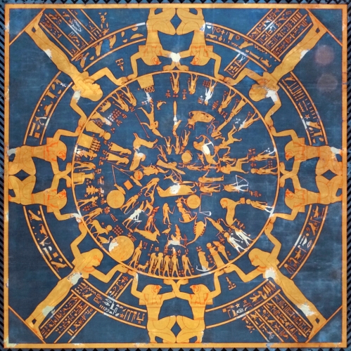 zodiaque de Denderah (reproduction au plafond du Neues Museum, Berlin.jpg