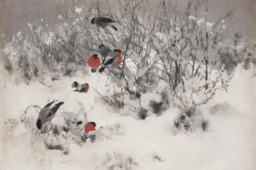 Bruno Liljefors--paysage-dhiver-aux-bouvreuils-pivoines-1891.jpg