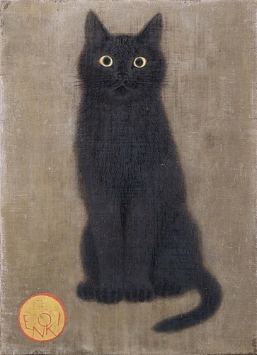Enoki Toshiyuki -Black-Cat-Looking-Straight-Ahead.jpg
