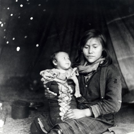 Richard S Finnie Dogrib baby in arms of sister - Ft.Rae - 1939 - photo Richard S. Finnie – Hudson’s Bay Co Archives .jpg