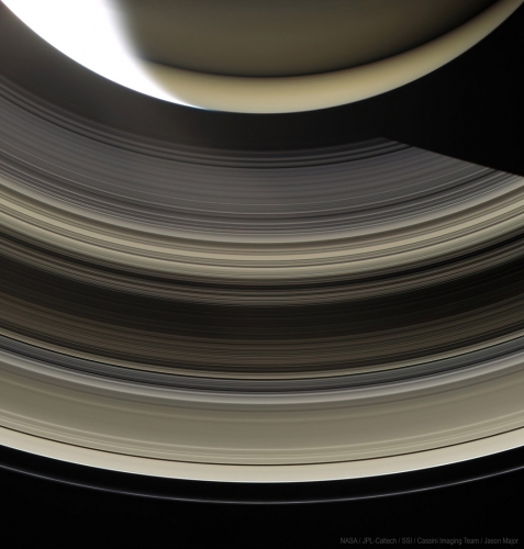 Saturn's rings imaged by NASA's Cassini spacecraft in January 2007.jpg